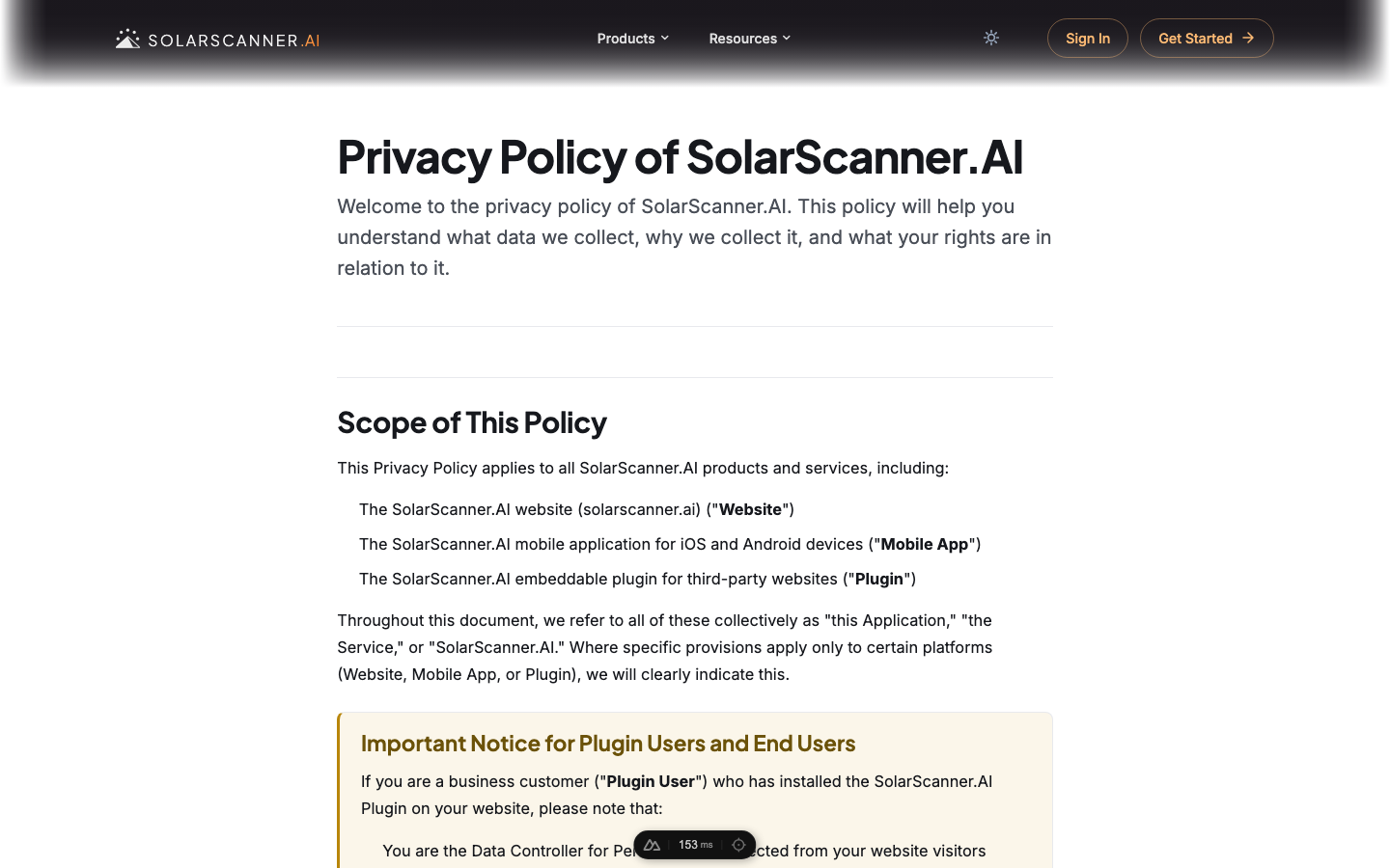 Privacy policy