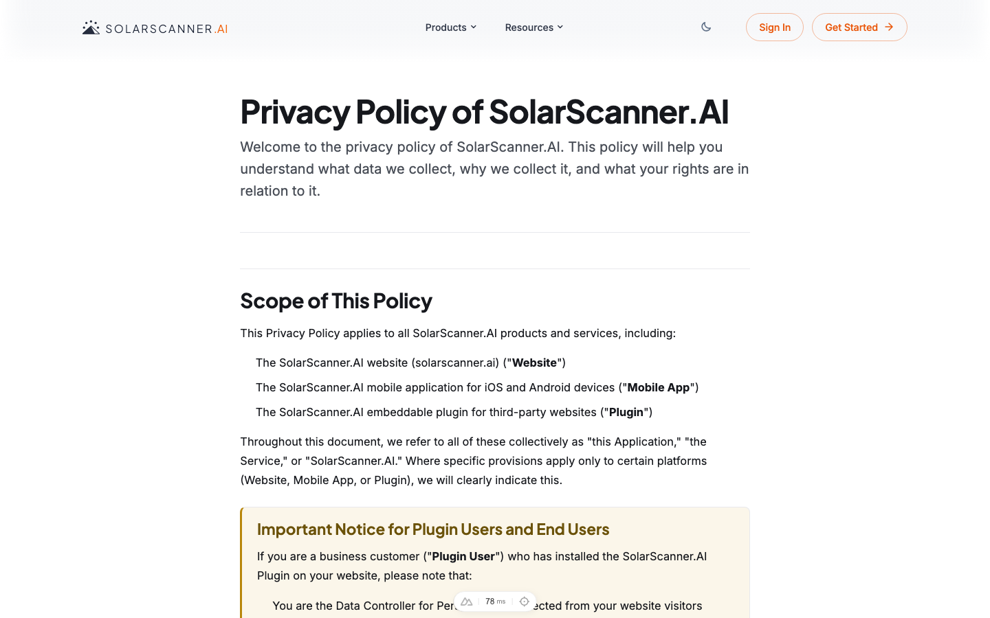 Privacy policy