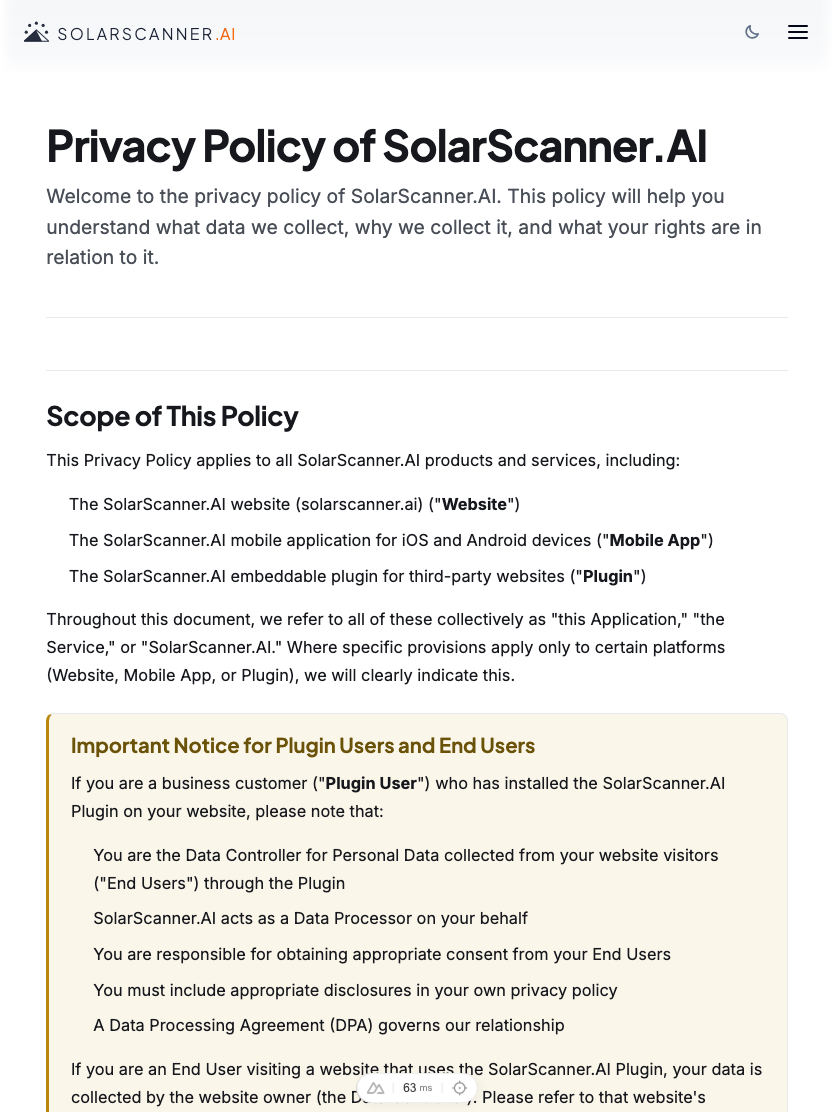 Privacy policy